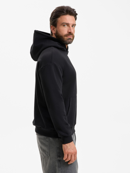 Худи оверсайз Daylero, унисекс, черное