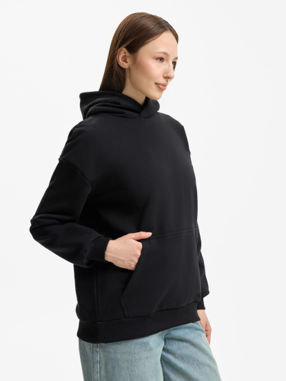 Худи оверсайз Daylero, унисекс, черное