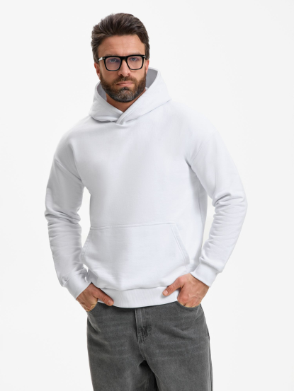 Худи оверсайз Daylero, унисекс, белое