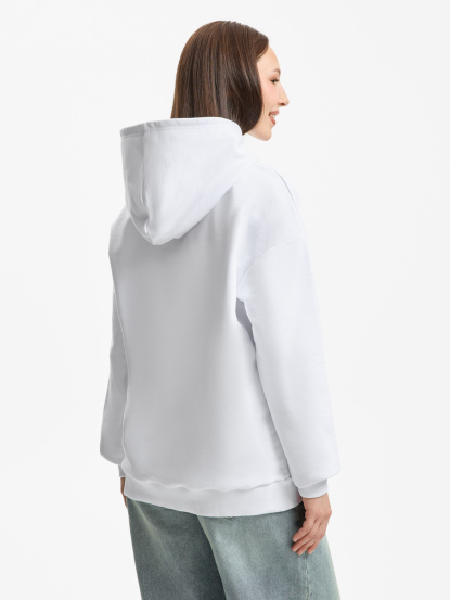 Худи оверсайз Daylero, унисекс, белое