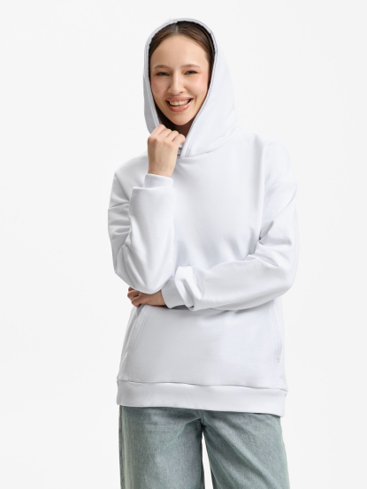 Худи оверсайз Daylero, унисекс, белое