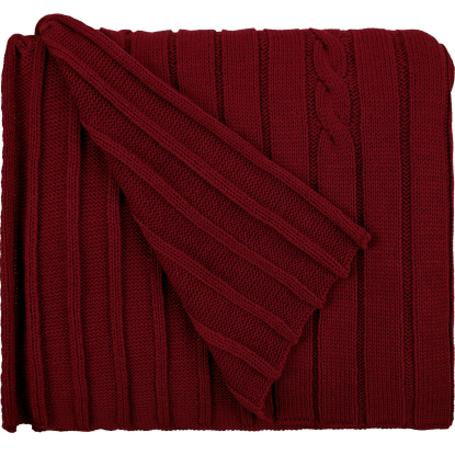 Плед Tressa, бордовый