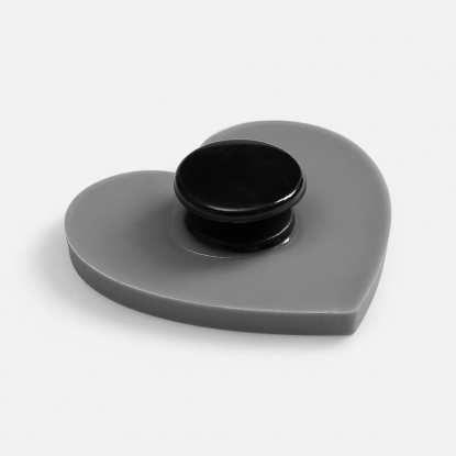 Джибитс из ПВХ Сердце, серый