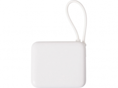 Внешний аккумулятор со встроенным кабелем Liri, QC/PD, 10000 мАч, белый