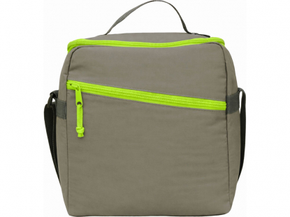 Изотермическая сумка-холодильник Neo Classic c контрастной молнией, зеленое яблоко