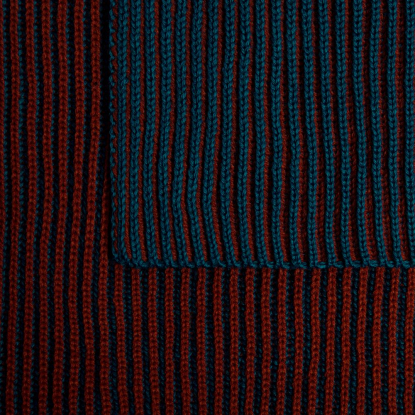 Шарф Nobilis, бирюзовый с терракотовым