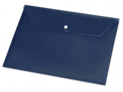 Папка-конверт с кнопкой А4, синяя