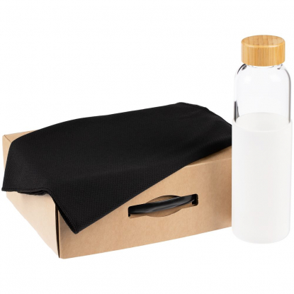 Коробка Matter Light с чёрной ручкой, крафт, пример использования