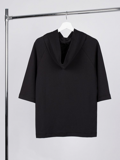 Футболка оверсай унисекс с капюшоном Neofit, чёрная