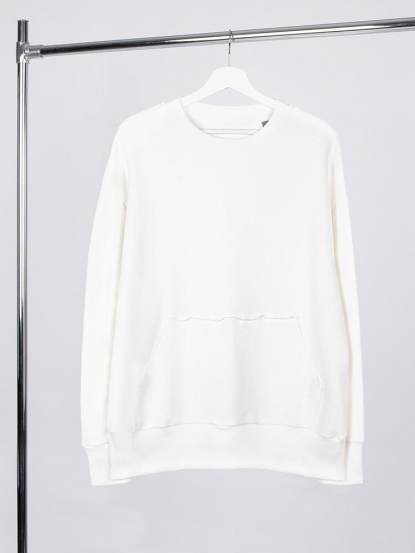 Свитшот оверсайз унисекс Vozduh, молочно-белая