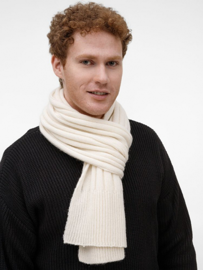 Шарф Bellish, белый (ванильный)