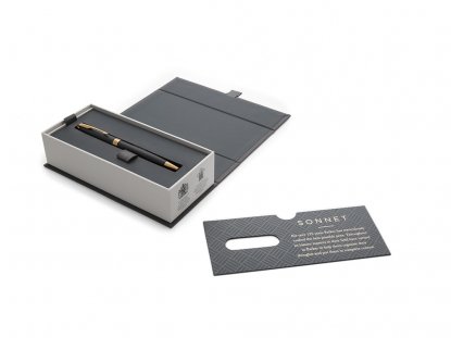 Ручка Parker шариковая Sonnet Matte Black GT, в коробке