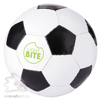 Мяч футбольный Пентагон, пример нанесения