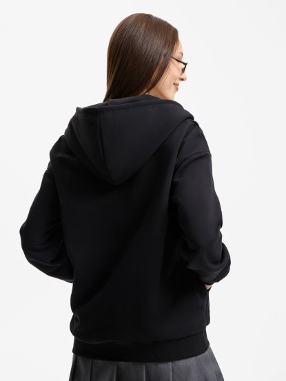 Толстовка оверсайз Sartoro, унисекс, черная