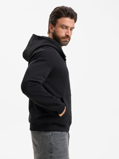 Толстовка оверсайз Sartoro, унисекс, черная