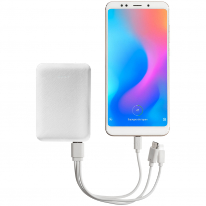 Внешний аккумулятор Uniscend Full Feel 10000 mAh, белый, пример использования