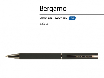 Ручка металлическая шариковая Bergamo, серая