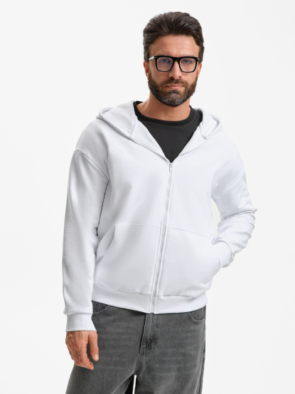 Толстовка оверсайз Sartoro, унисекс, белая