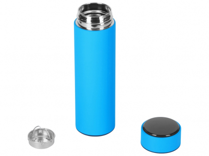 Вакуумный термос Module X с индикатором температуры, голубой