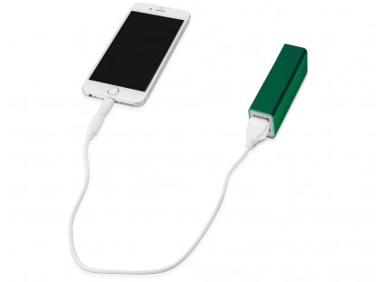 Портативное зарядное устройство Брадуэлл, 2200 mAh, зелёное