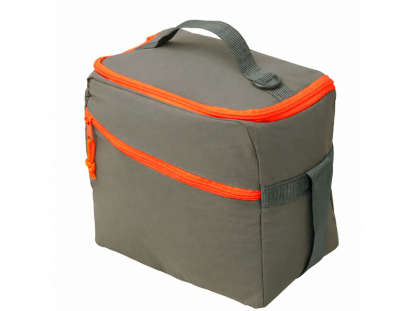 Изотермическая сумка-холодильник Neo Classic c контрастной молнией, оранжевая
