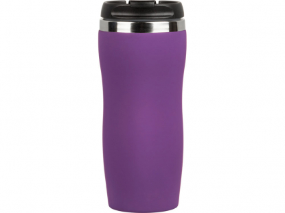 Термокружка Double wall mug С1 soft-touch, фиолетовая