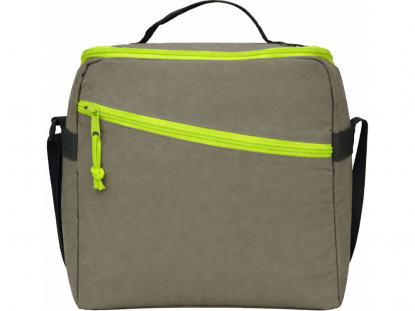 Изотермическая сумка-холодильник Neo Classic c контрастной молнией, зеленое яблоко