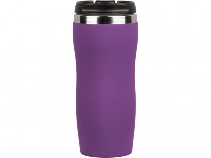 Термокружка Double wall mug С1 soft-touch, фиолетовая