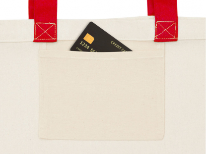 Сумка для шоппинга Cotton из переработанного хлопка, 280 г/м2, красная