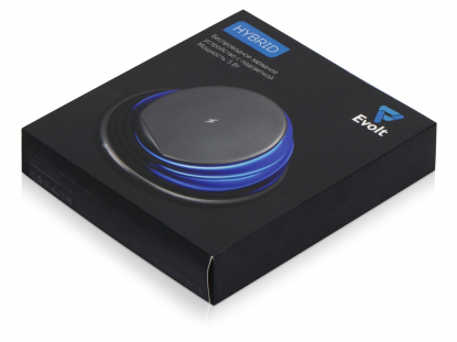 Беспроводное зарядное устройство Hybrid с ночником, в упаковке