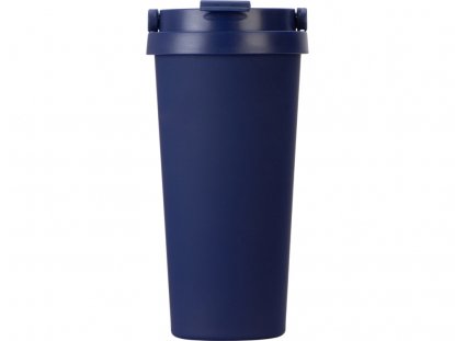 Вакуумная термокружка Grant, soft-touch, темно-синий
