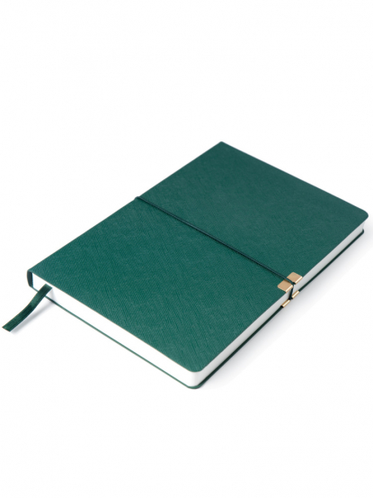 Ежедневник А5 в гибкой обложке Jim, зеленый
