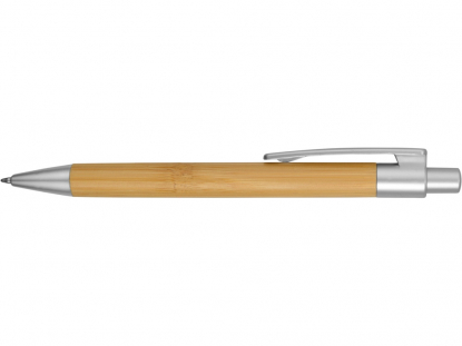 Ручка шариковая Borneo, серебристая, общий вид