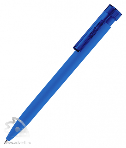 Шариковая ручка Liberty Soft Touch Clip Clear, синяя