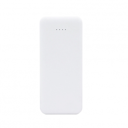 Внешний аккумулятор Arrida 5000mAh с покрытием софт-тач, белый