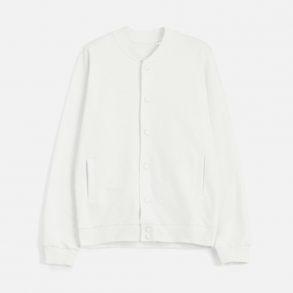 Бомбер унисекс Nuppu, молочно-белый