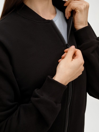 Бомбер Townie, унисекс, черный