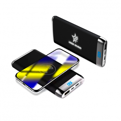 Внешний аккумулятор Wolfrock с беспроводной зарядкой и soft-touch покрытием 10000 mAh