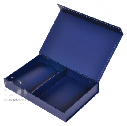 Подарочная коробка с разделителем, синяя