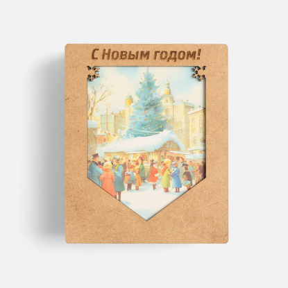 Деревянные флажки Праздничные мотивы