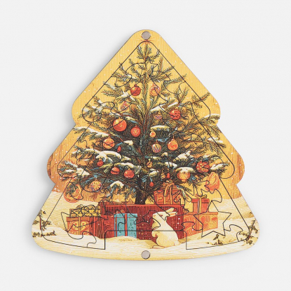 Пазл фигурный Елочка