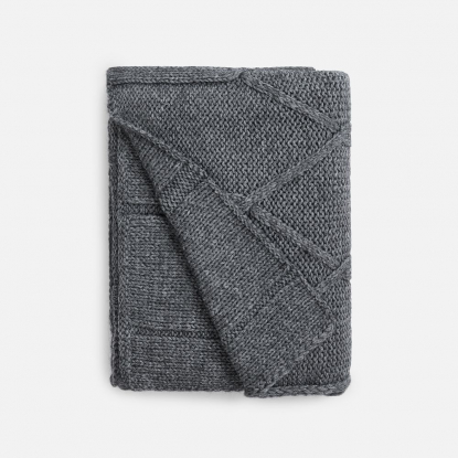 Плед Curve Verve, серый меланж