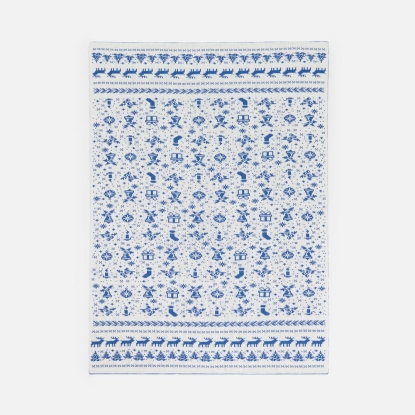 Плед Holidale, синий с молочным