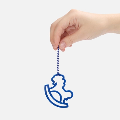 Подвеска Лошадка-качалка, 3D-печать, синяя