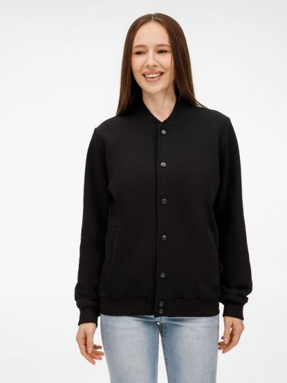 Бомбер унисекс Nuppu, черный