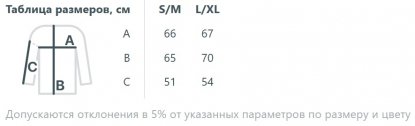 Размерная таблица джемпера Siluetti Birne