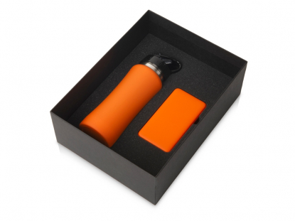 Подарочный набор COLOR IT с бутылкой для воды и повербанком C1, 5000 mAh, оранжевый
