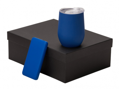 Подарочный набор COLOR IT с термокружкой и повербанком C2, 10000 mAh, синий