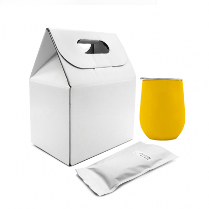 Набор Coffee Box c кофером софт-тач CO12s, жёлтый