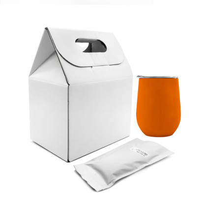 Набор Coffee Box c кофером софт-тач CO12s, оранжевый